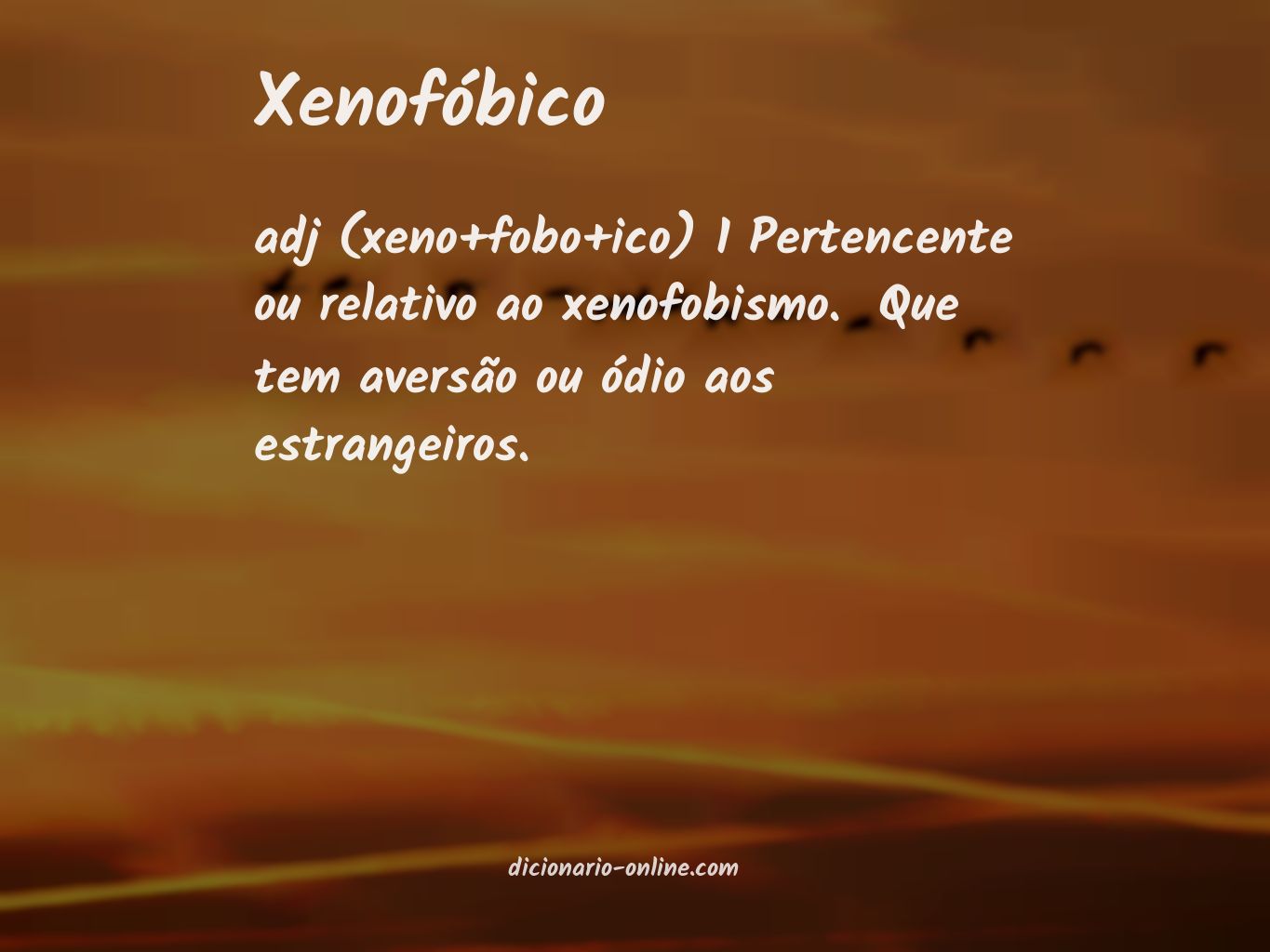 Significado de xenofóbico