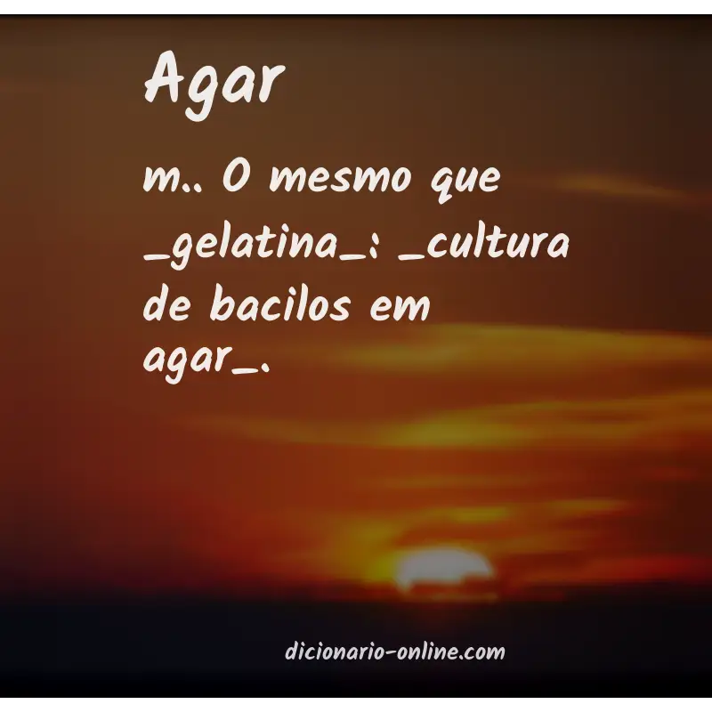 Significado de agar