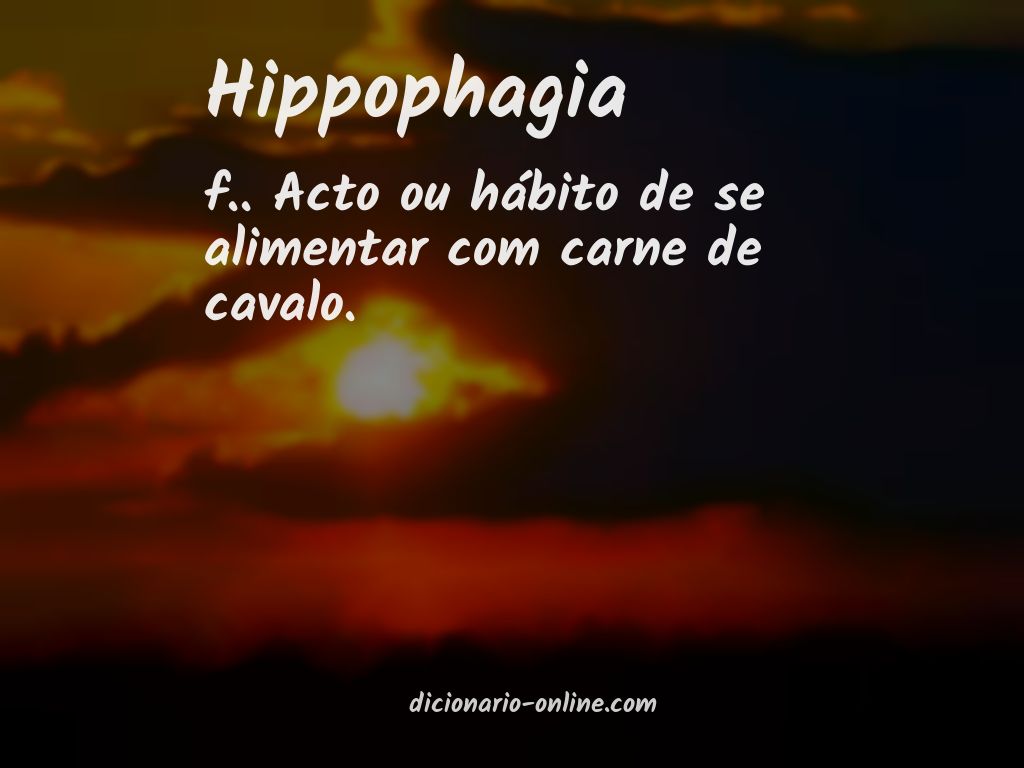 Significado de hippophagia