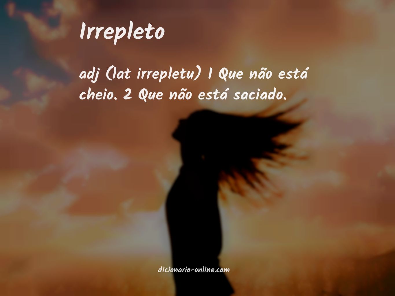 Significado de irrepleto