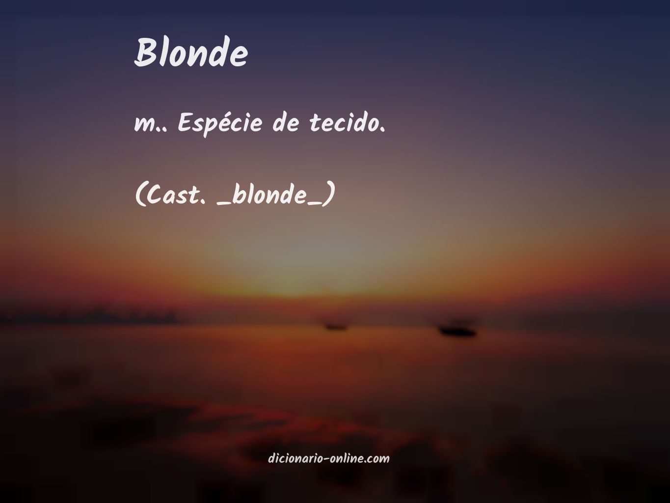 Significado de blonde