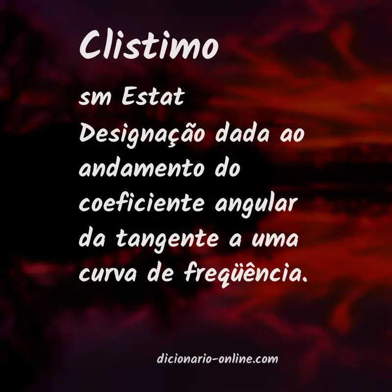 Significado de clistimo