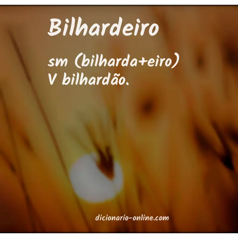 Significado de bilhardeiro