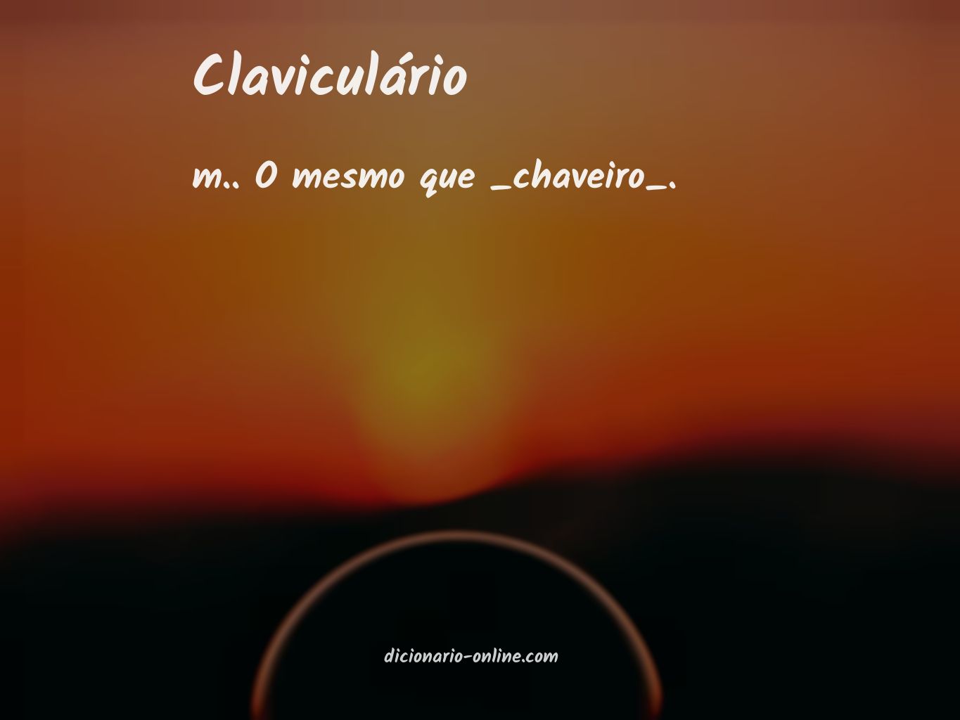 Significado de claviculário