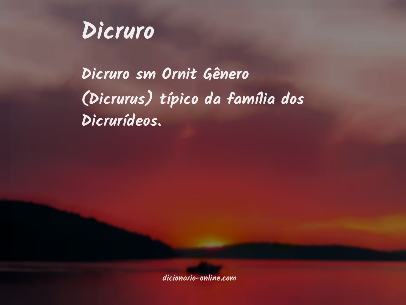 Significado de dicruro