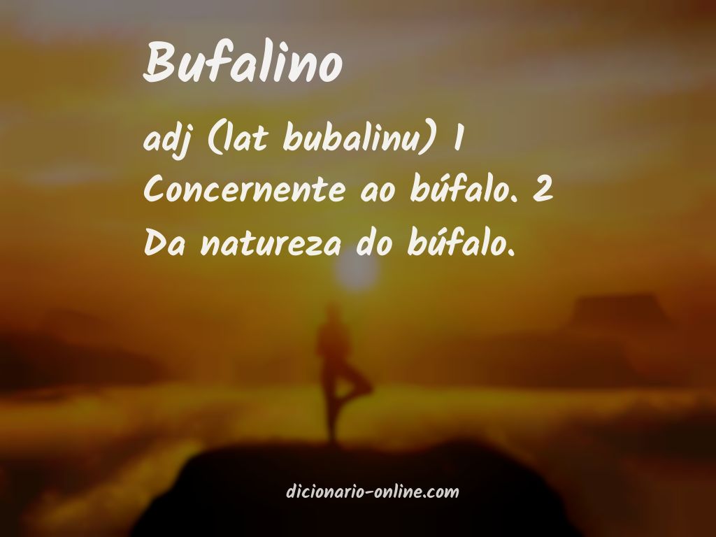 Significado de bufalino