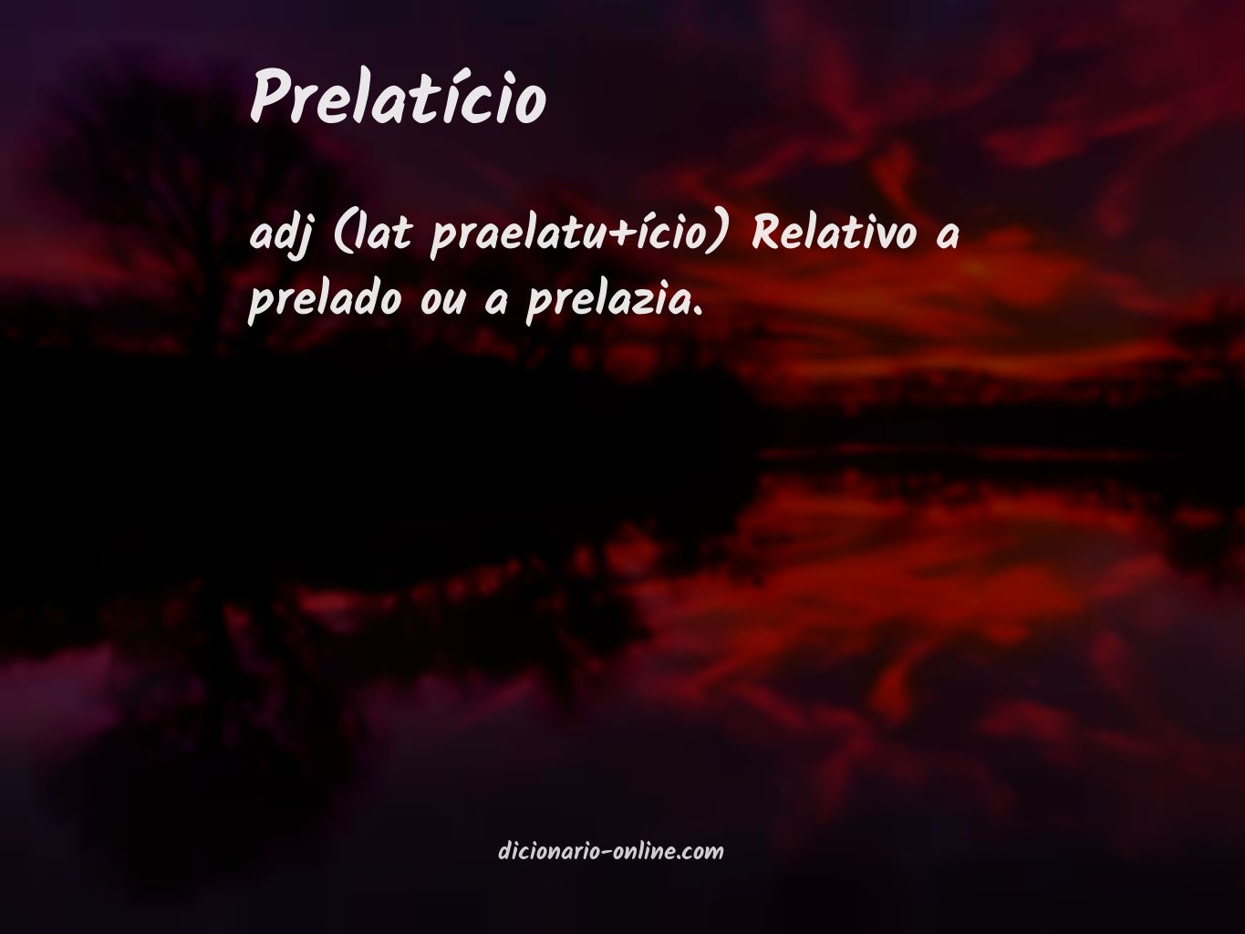 Significado de prelatício