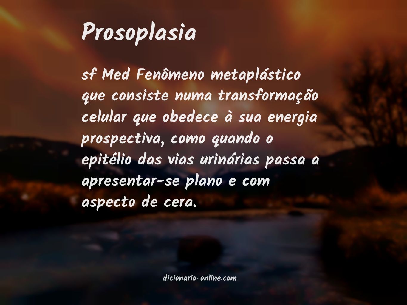 Significado de prosoplasia