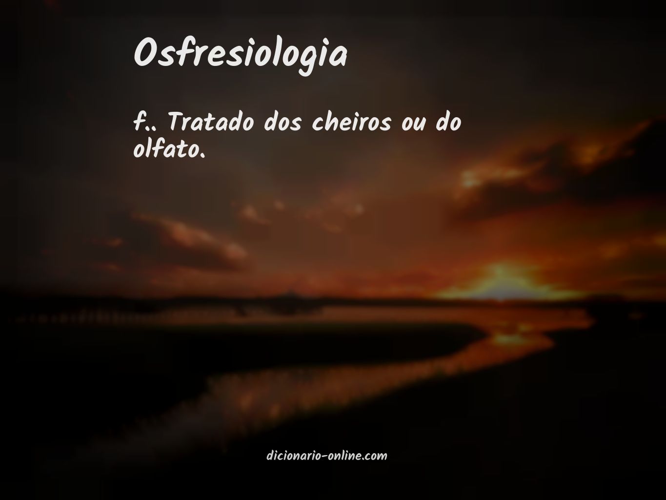 Significado de osfresiologia