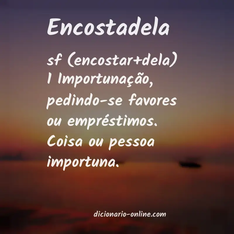 Significado de encostadela