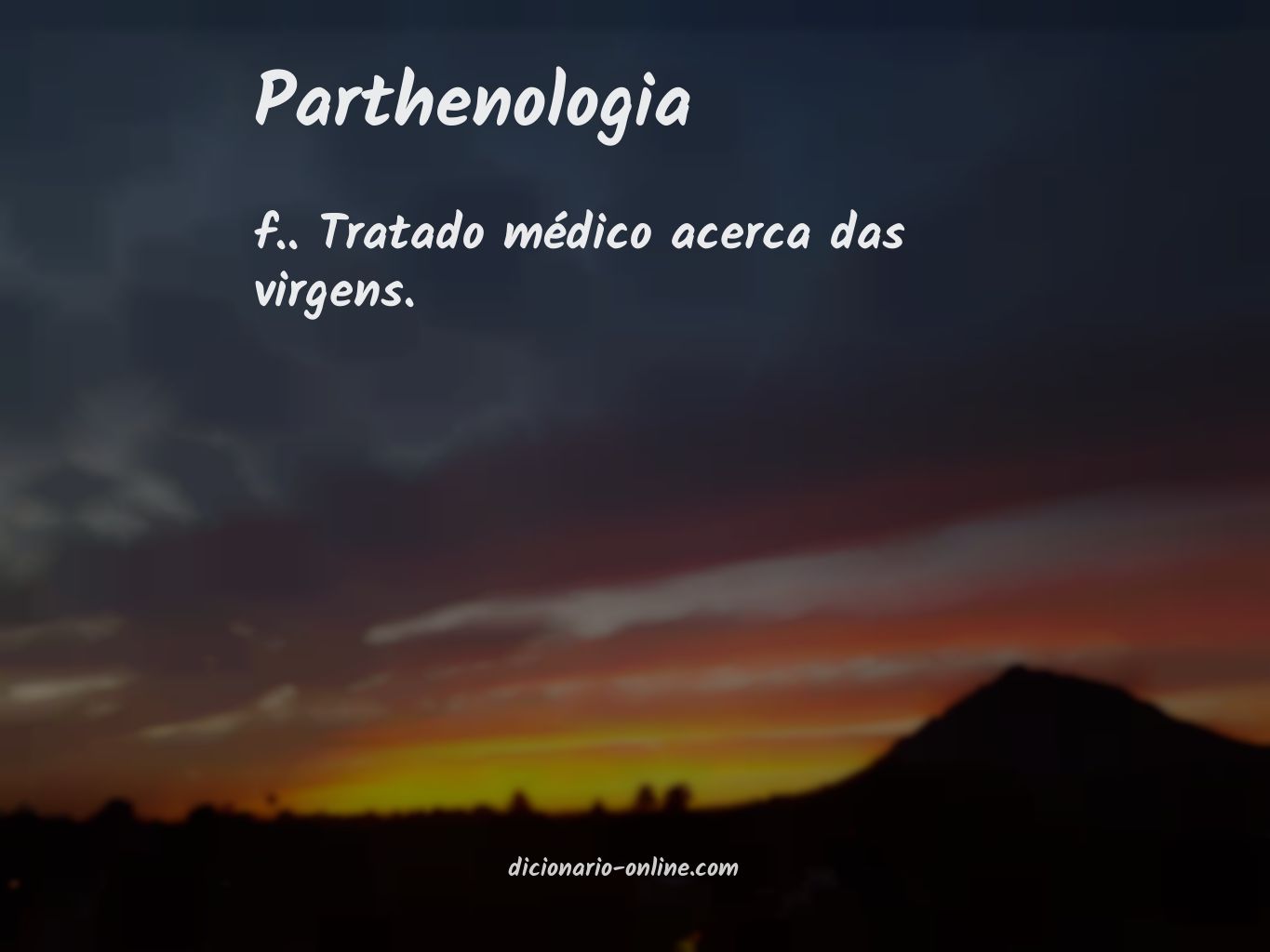 Significado de parthenologia