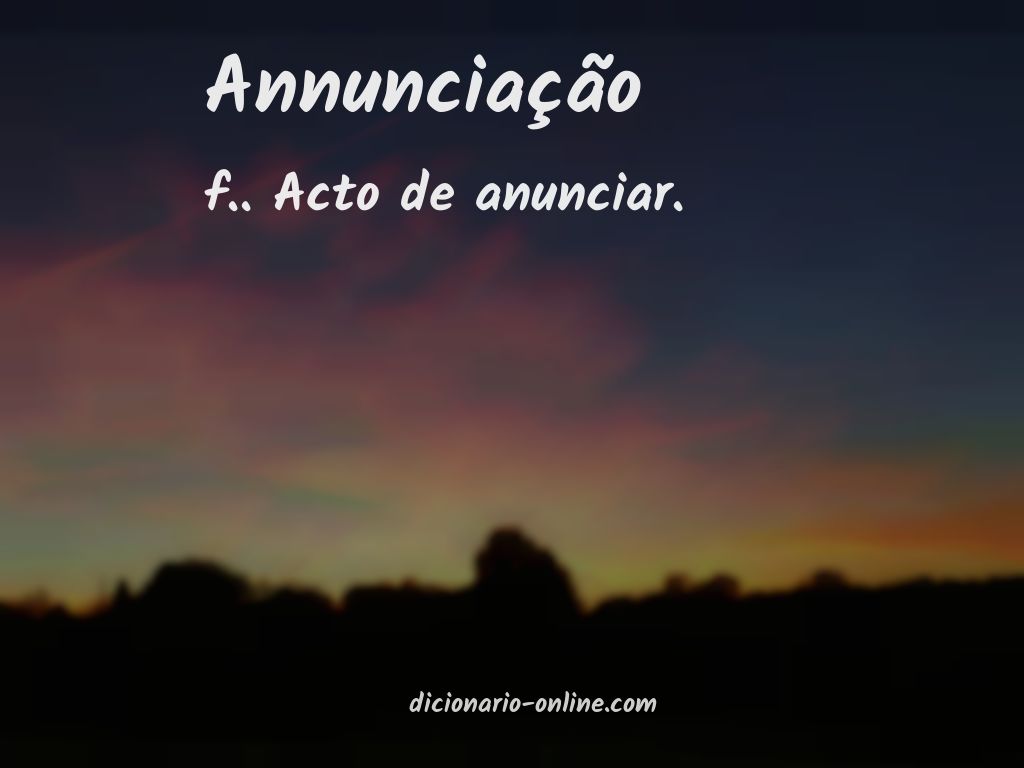 Significado de annunciação