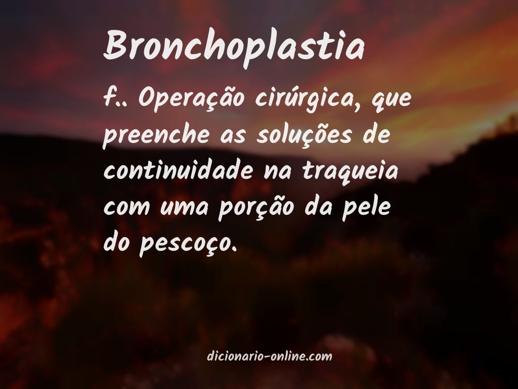 Significado de bronchoplastia