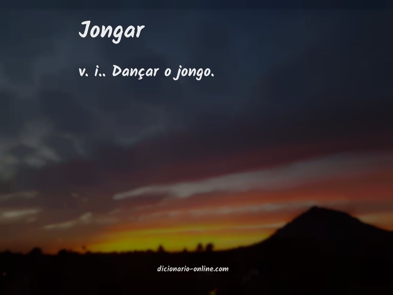 Significado de jongar