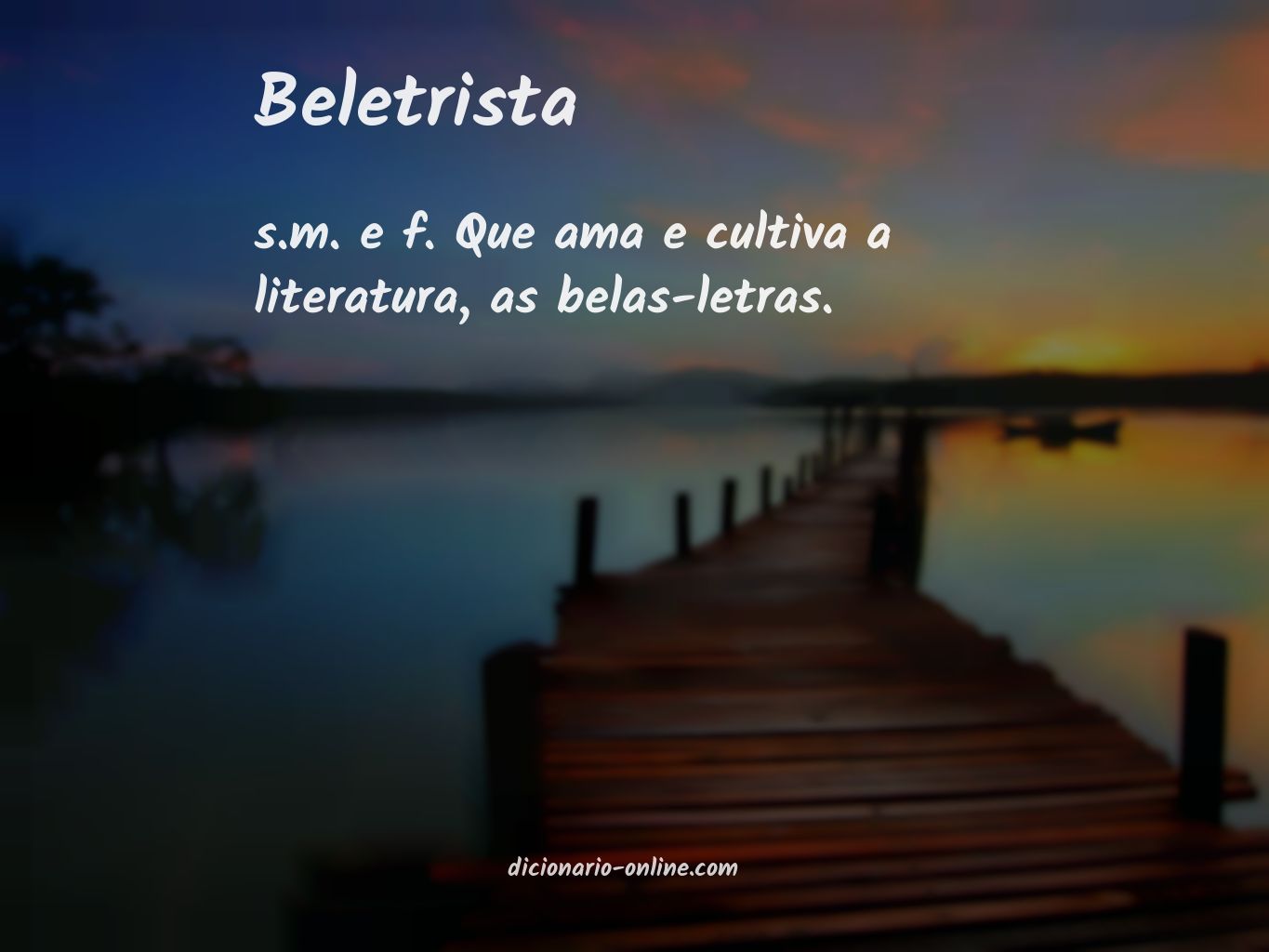 Significado de beletrista