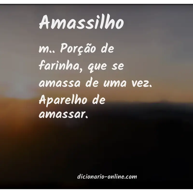 Significado de amassilho