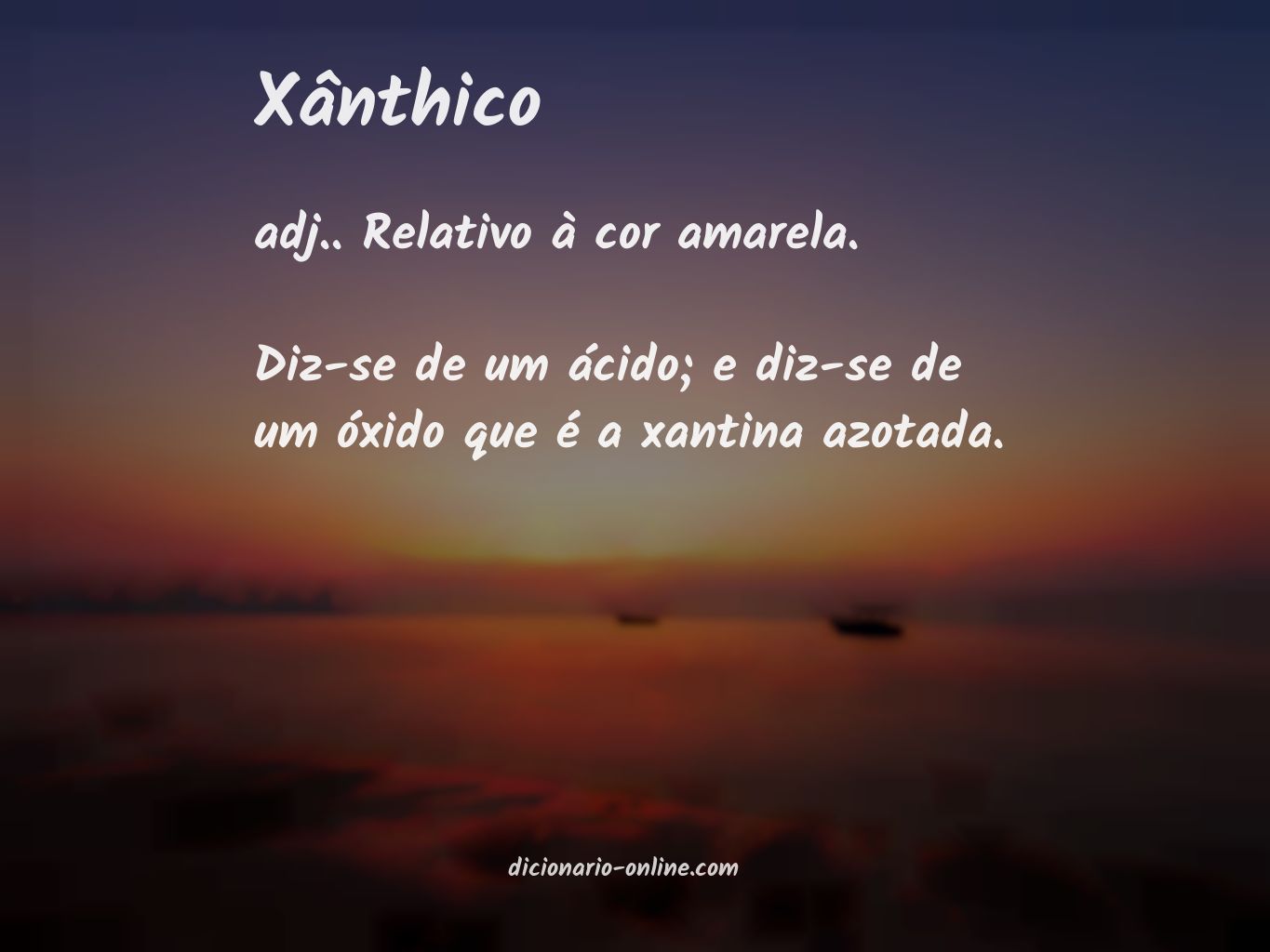 Significado de xânthico