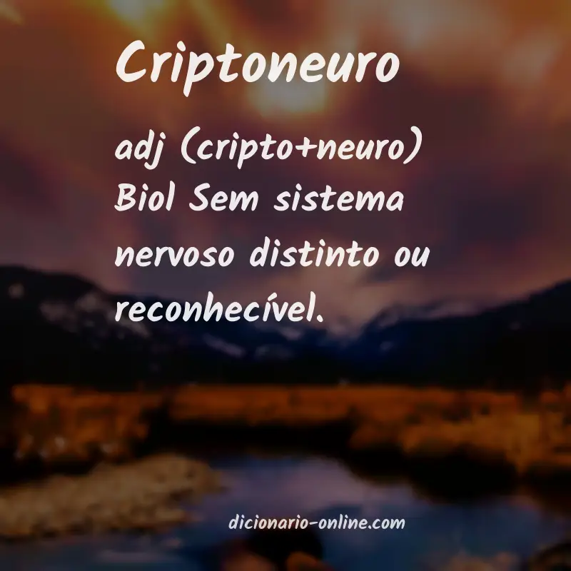Significado de criptoneuro
