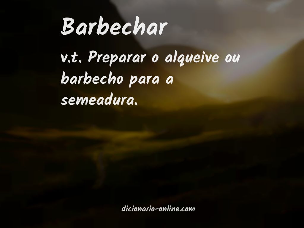 Significado de barbechar