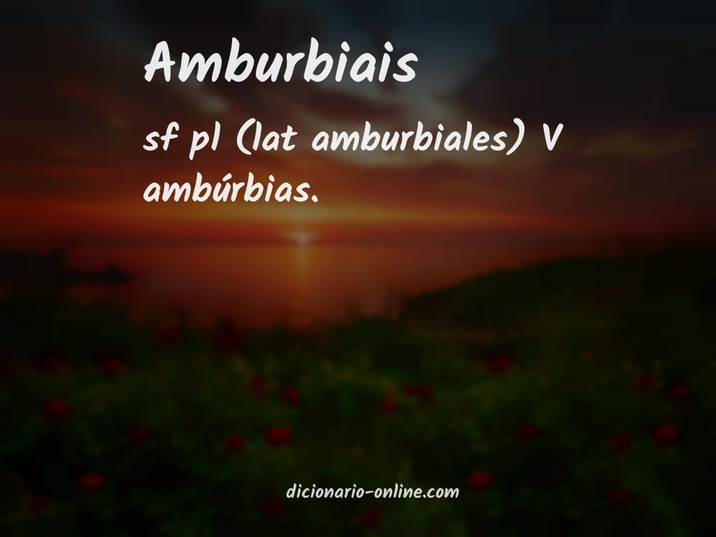 Significado de amburbiais