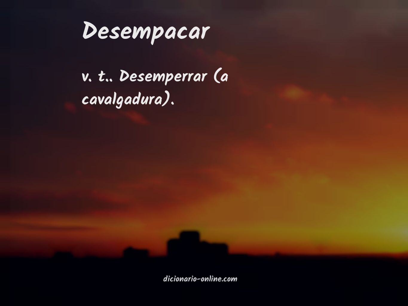 Significado de desempacar