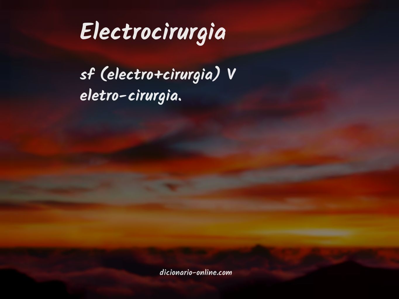 Significado de electrocirurgia