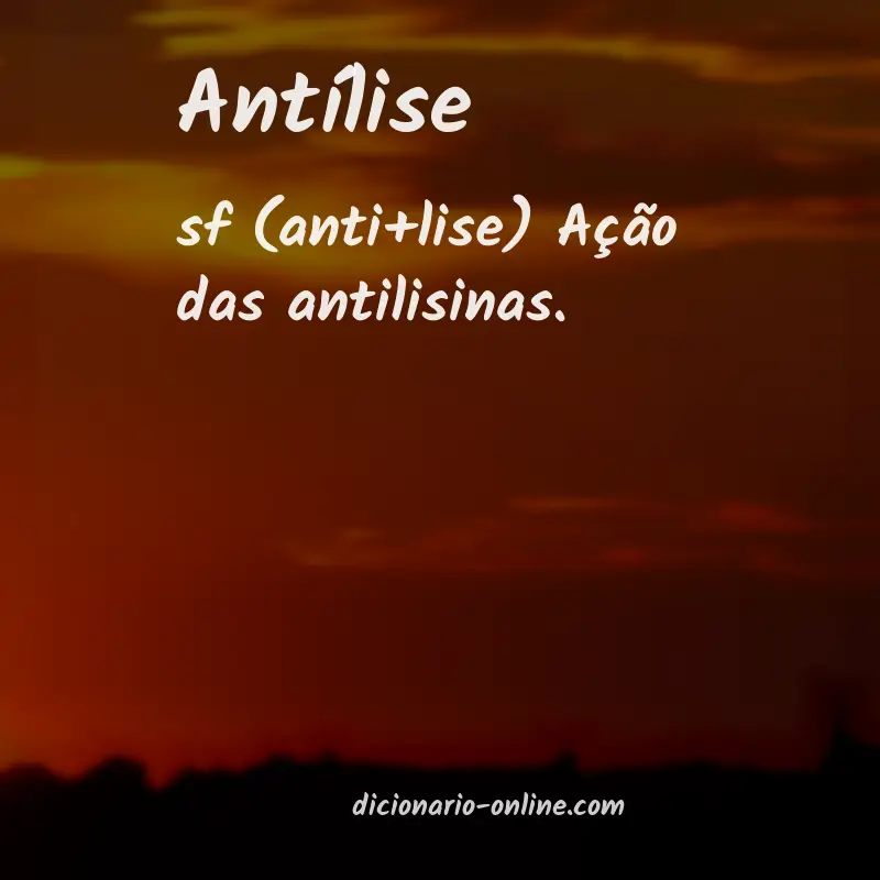 Significado de antílise