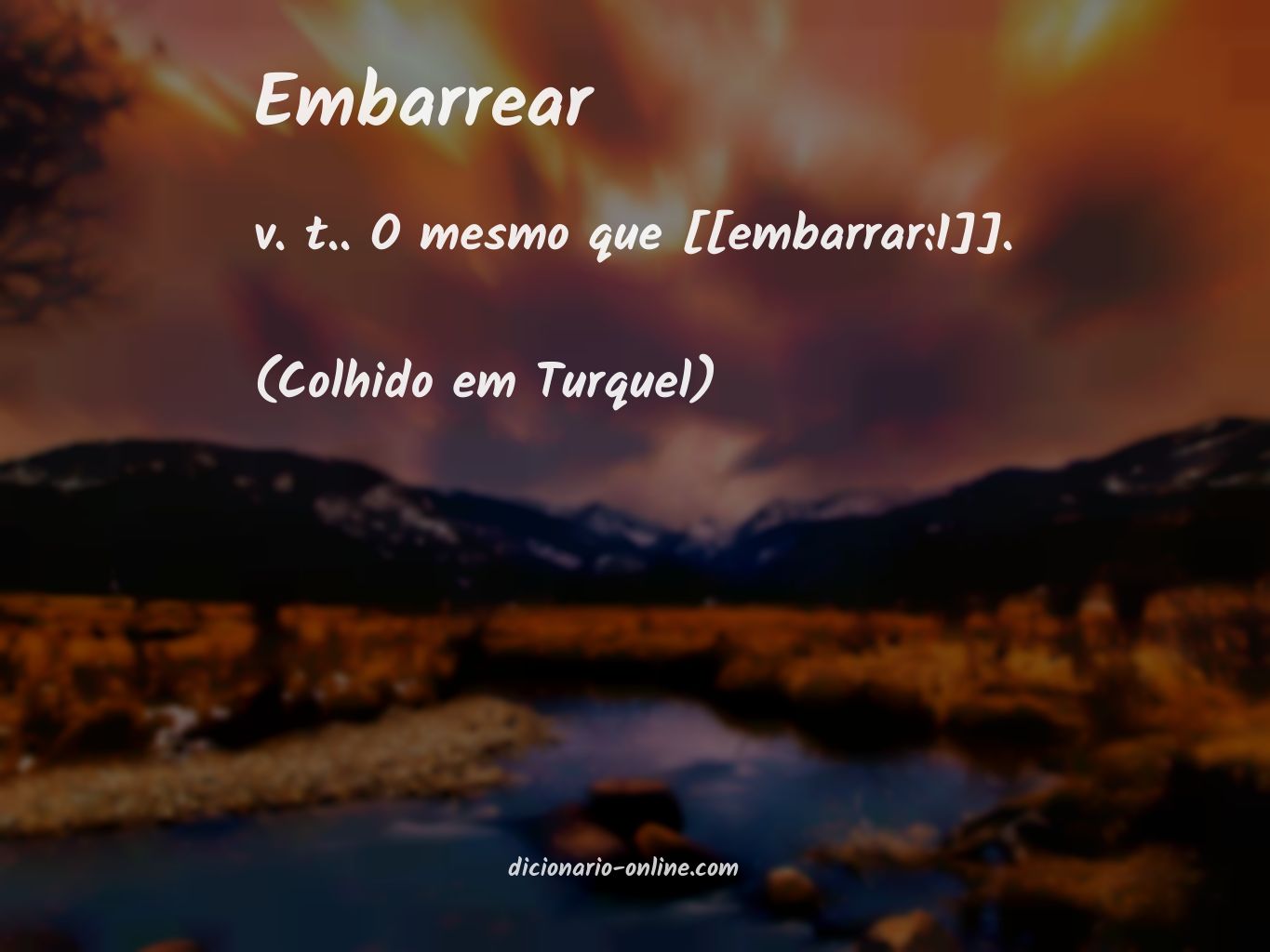 Significado de embarrear