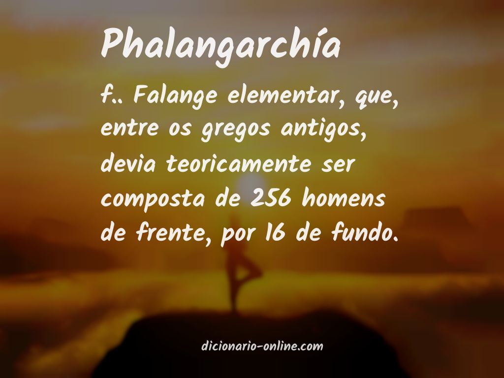 Significado de phalangarchía