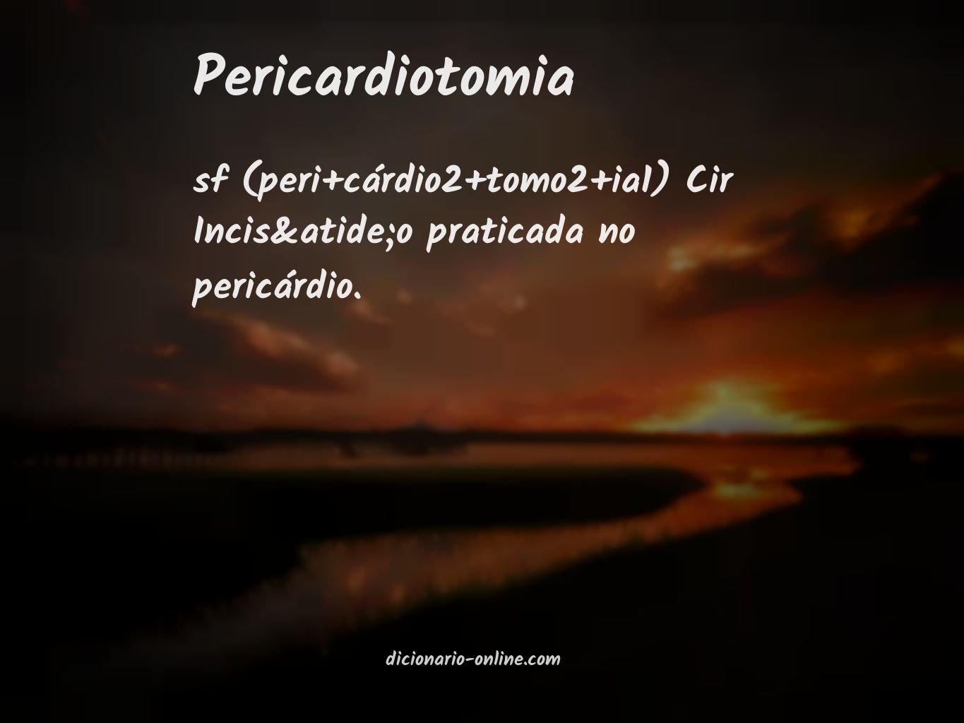 Significado de pericardiotomia