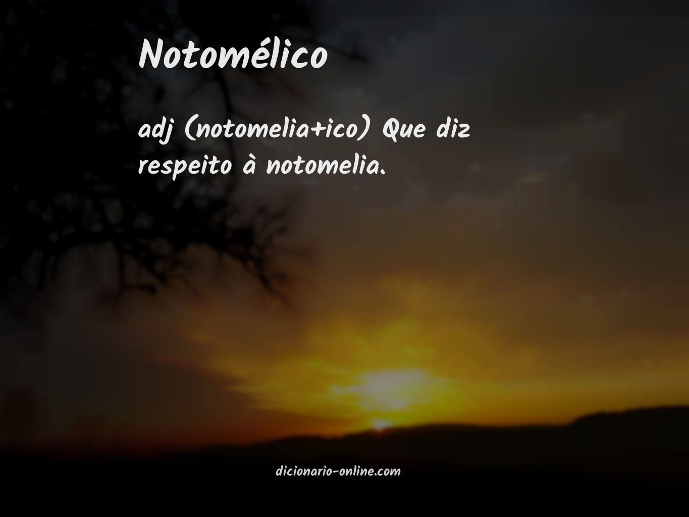 Significado de notomélico