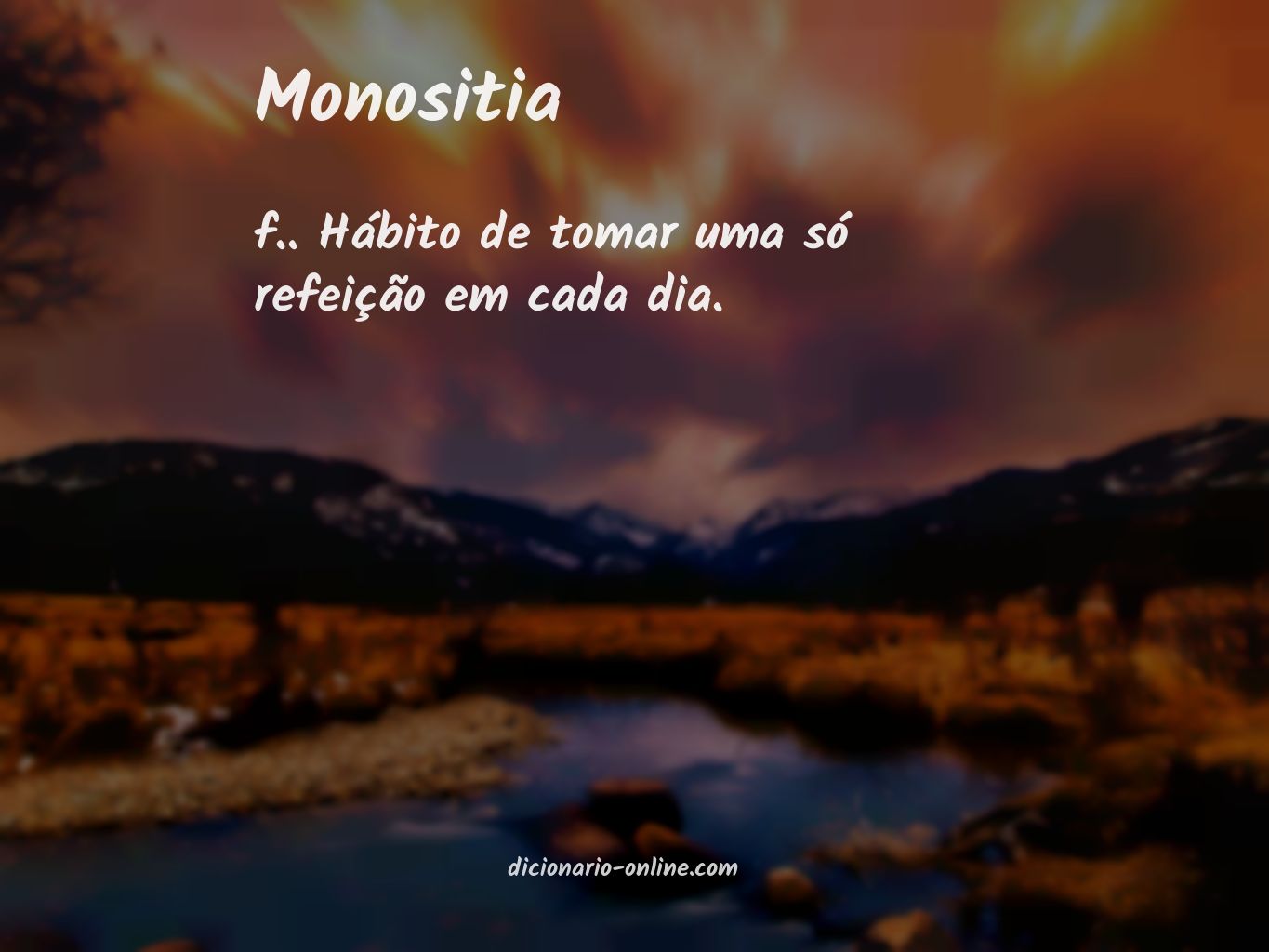 Significado de monositia