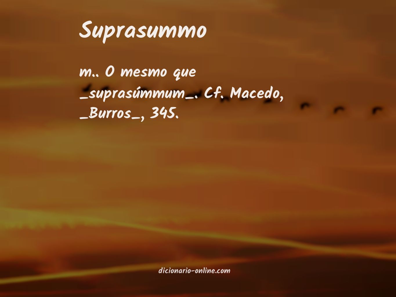 Significado de suprasummo