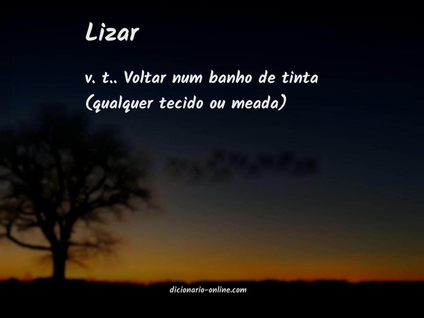 Significado de lizar