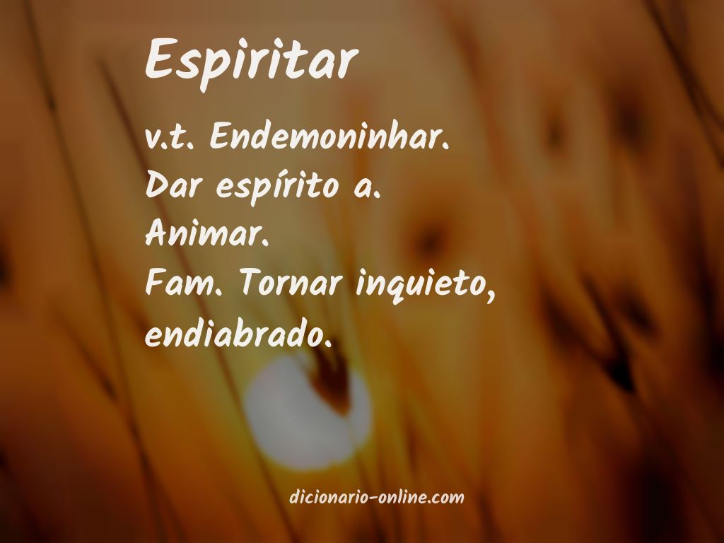 Significado de espiritar