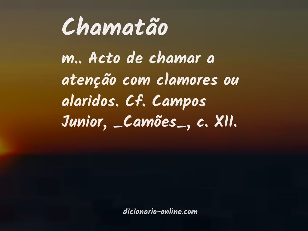 Significado de chamatão