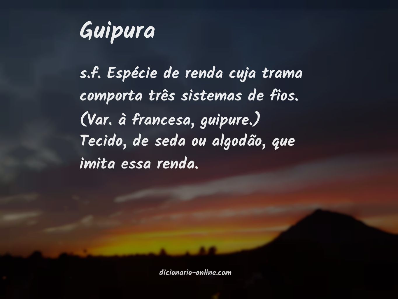 Significado de guipura