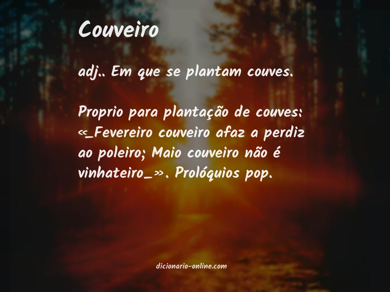 Significado de couveiro