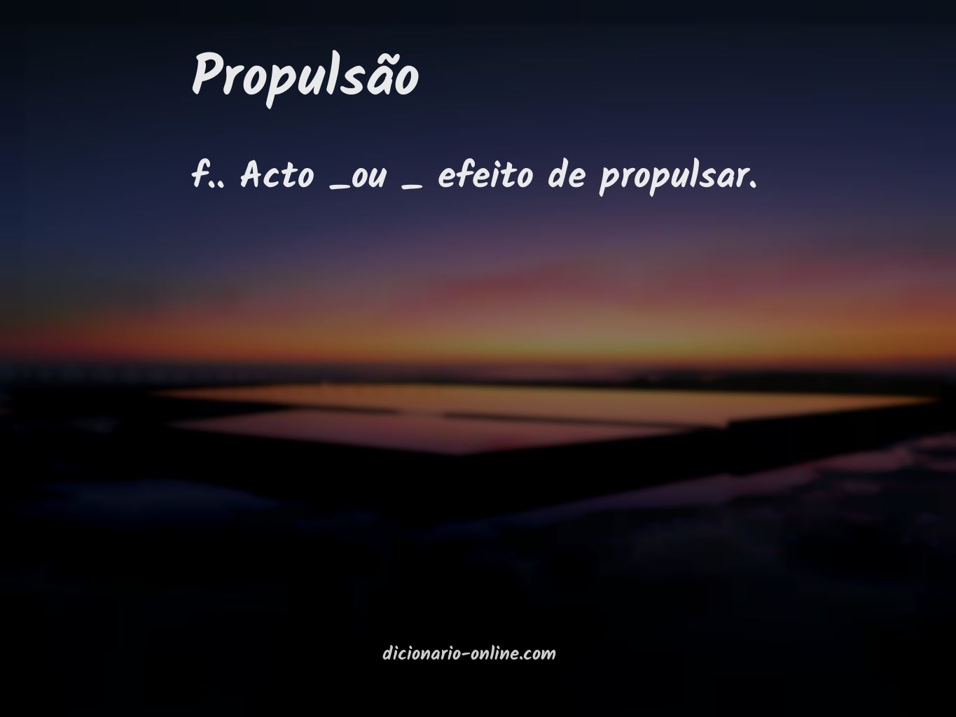 Significado de propulsão