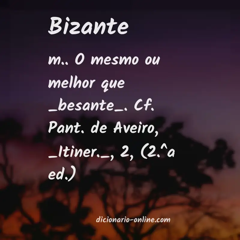 Significado de bizante