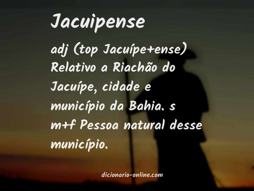 Significado de jacuipense