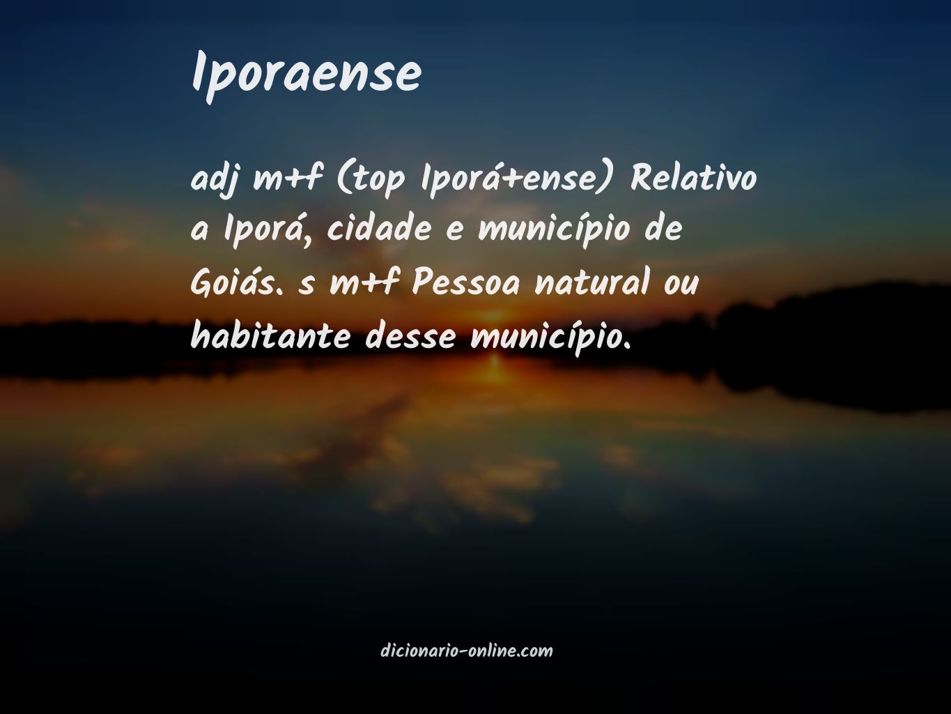 Significado de iporaense