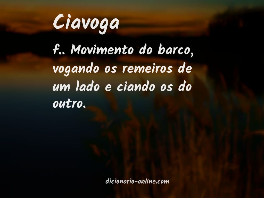 Significado de ciavoga