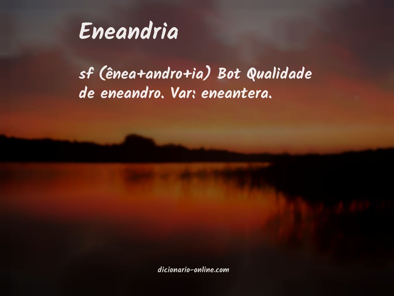 Significado de eneandria