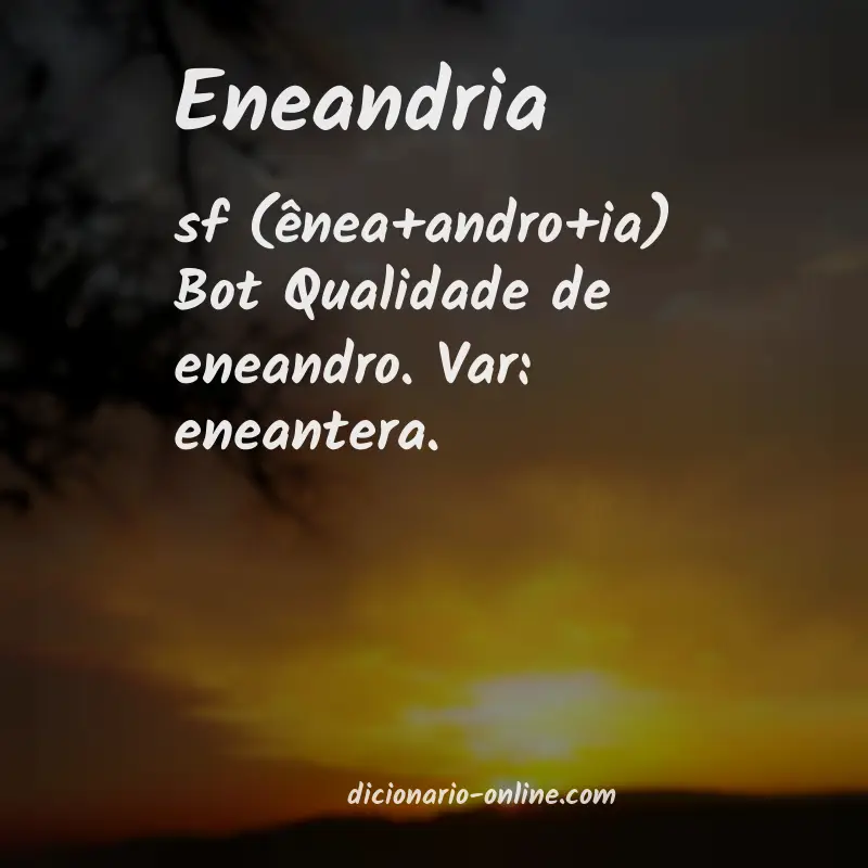 Significado de eneandria