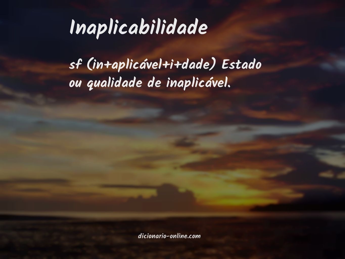 Significado de inaplicabilidade