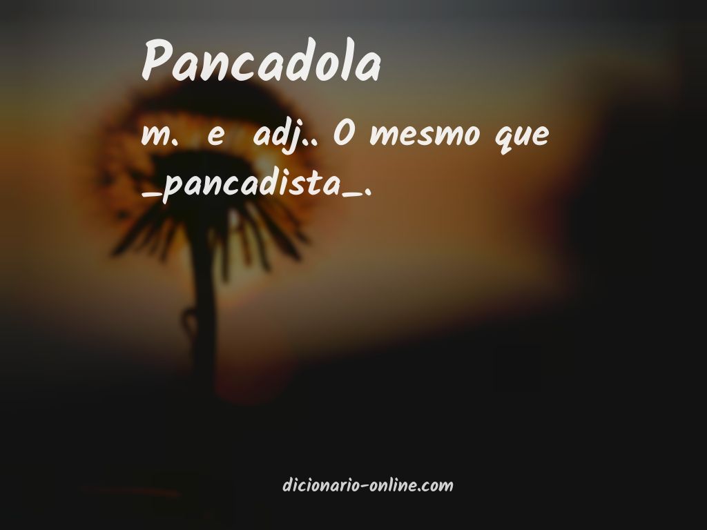 Significado de pancadola