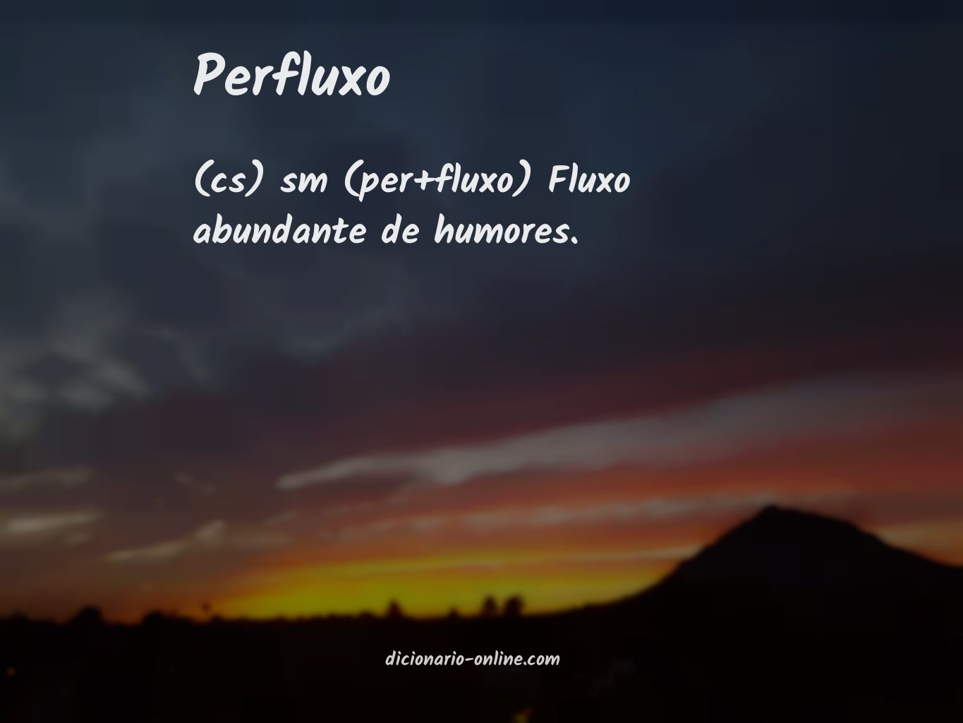 Significado de perfluxo