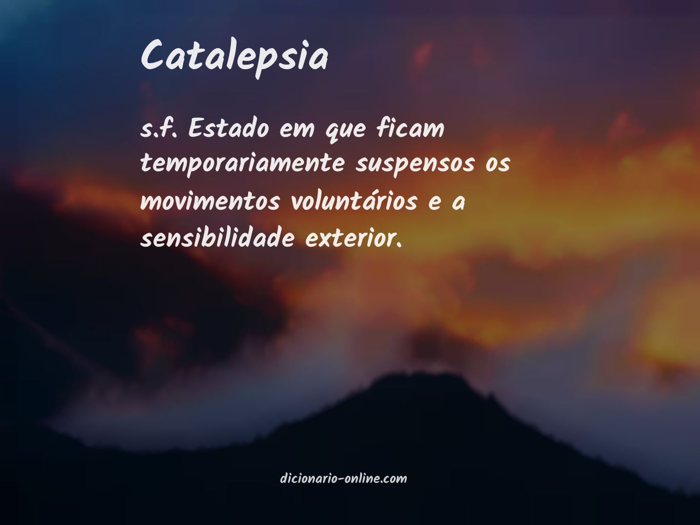 Significado de catalepsia