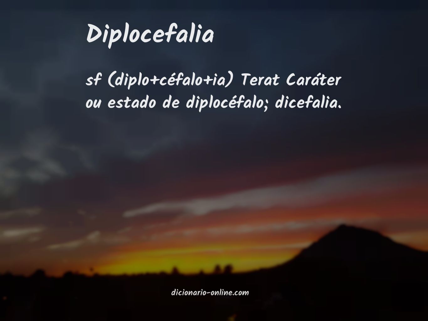 Significado de diplocefalia